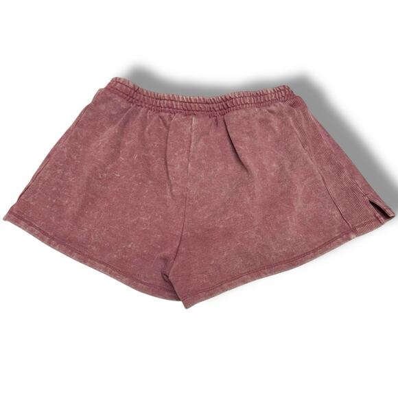 Aeropostale Maroon Mineral Wash Sweat Shorts Soft M - Picture 5 of 7
